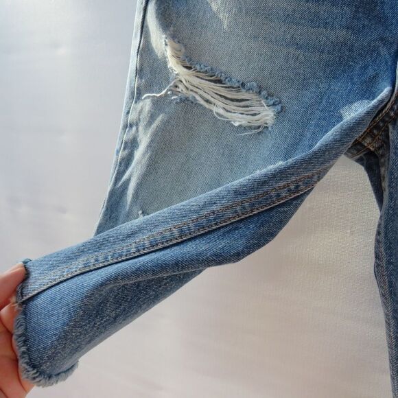 GRLFRND Shorts Women's 26 Blue Revolve Beverly High Waist Distressed Jean Denim - Picture 6 of 16